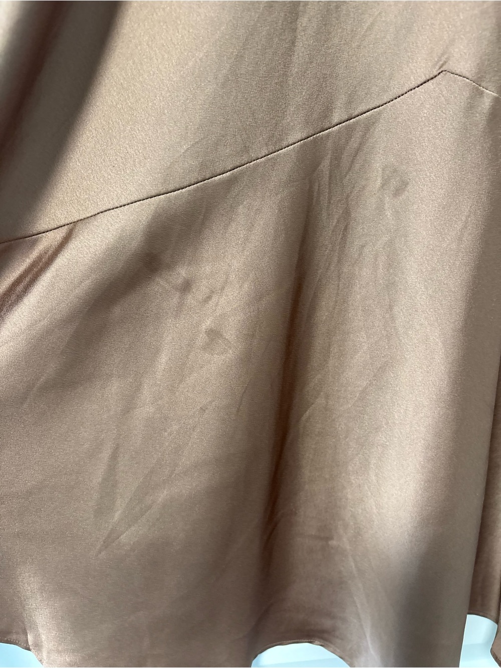 Abercrombie & Fitch Taupe High-Low Satin Skirt - Picture 5 of 5